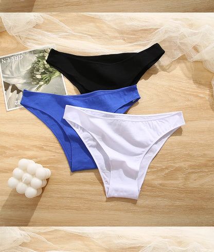 FINETOO 5PCS/Set M-XXL Panties Women Cotton Lingerie Woman Underwear Sexy Femme Underwear Girls Underpant Panty 7 Solid Colors