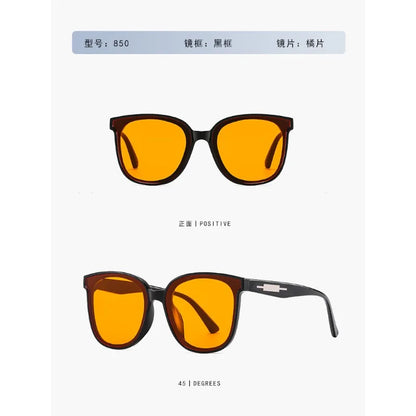 New sunglasses for women with a high-end feel, big face and slimming effect. Sunscreen, UV protection, polarized driving glasses