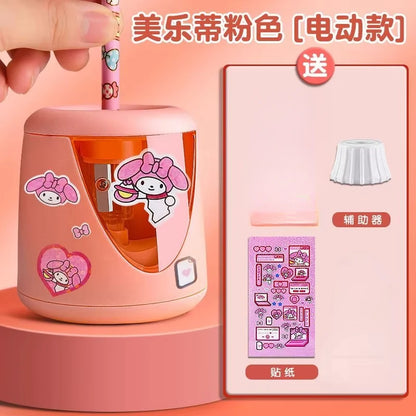 Sanrio kuromi cartoon automatic pencil sharpener children's cute electric pencil sharpener rechargeable stationery Kawaii gift