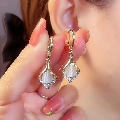 UILZ Stunning Multicolor Zircon Teardrop Earrings For Women - Fine Jewelry For Any Occasion Hoop Earring Women's Party Jewelry