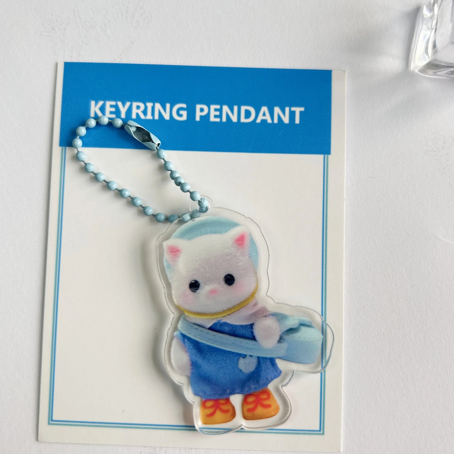 シルバニアファミリー キーホルダー 漫画アクリルプリント キーリング バックパックペンダント アクセサリー INS 韓国風 装飾 女の子 ギフト