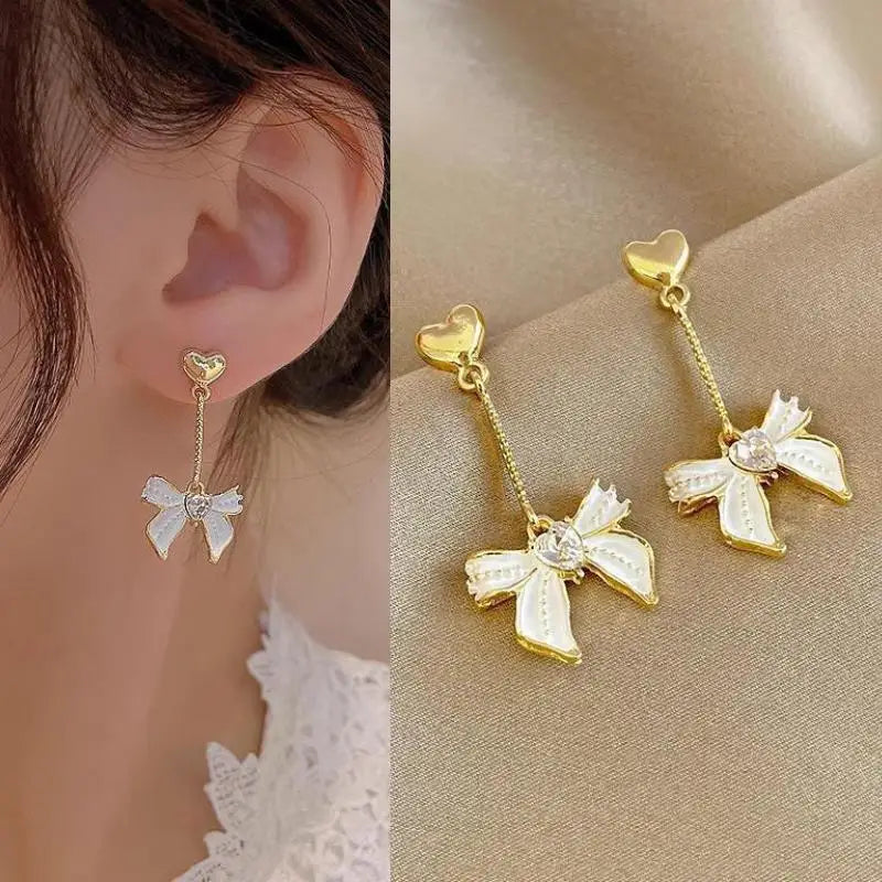 925 Silver Needle Vintage Green Crystal Butterfly Drop Earrings For Women Jewelry 2025 Trending Luxury Zircon Women's Earrings