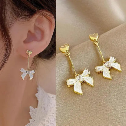 925 Silver Needle Vintage Green Crystal Butterfly Drop Earrings For Women Jewelry 2025 Trending Luxury Zircon Women's Earrings