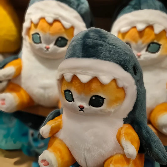ホットセール 正規品 ヨーヨー 和風 かわいい モフサンド ぬいぐるみ サメ猫シリーズ ソフトスタッフ 吊り下げキーチェーンペンダント 友人へのギフト