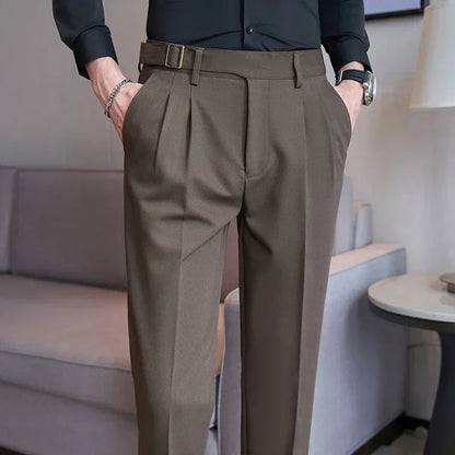 Men's Suit Pants, Fashion Slim Dress Trousers ,White Black Blue Green Pantalones Hombre Fall/Winter Male Pant, 2025 New