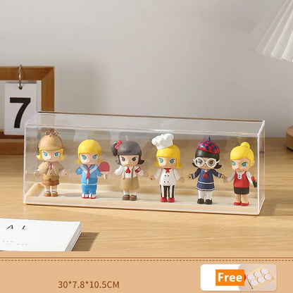 Acrylic Clear Doll Toys Storage Organizer Box Mystery Box Display Stand For Pop Dolls Storage Case Waterproof Dust Proof Box