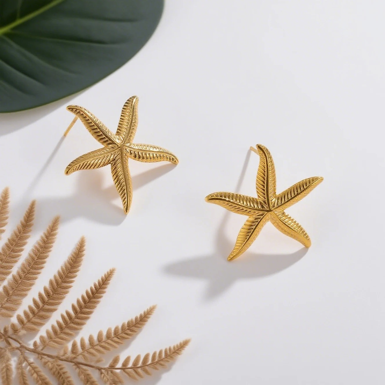 Haiyufly Fashion Simple Starfish Earrings for Women Stainless Steel Jewelry 2025 Trend Minimalist Stud Earrings Birthday Gift