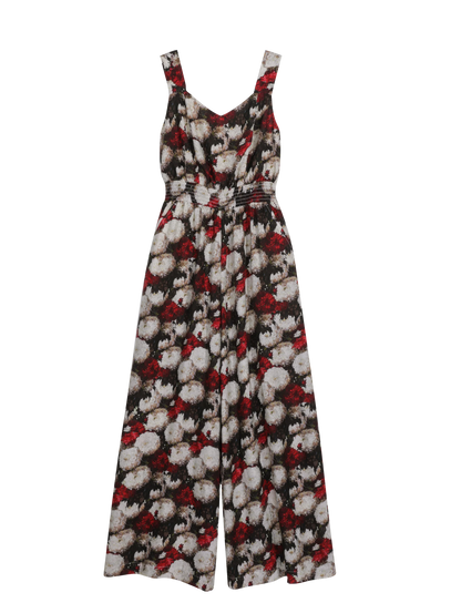 Summer Print Tencel Jumpsuits Women's Clothing Tank Spaghetti Strap+Wide-Leg Pants Draped Full Length Y2K DABUWAWA DM2BJP005