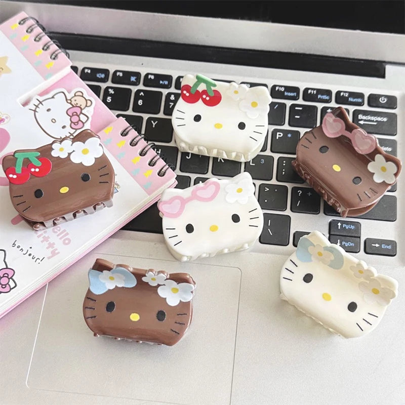 Kawaii Kitty Barrette Cute Sweet Cat Fragmented Hair Shark Clip Anime Cartoon Women Girls Hairpin Headwear Accessories Gifts