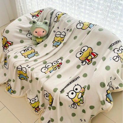 Sanrio ハローキティ クロミ メロディ カートゥーン 両面 ソファ ワゴン 車用 エアコン ブランケット オフィス 昼寝用 ブランケット カバー ブランケット