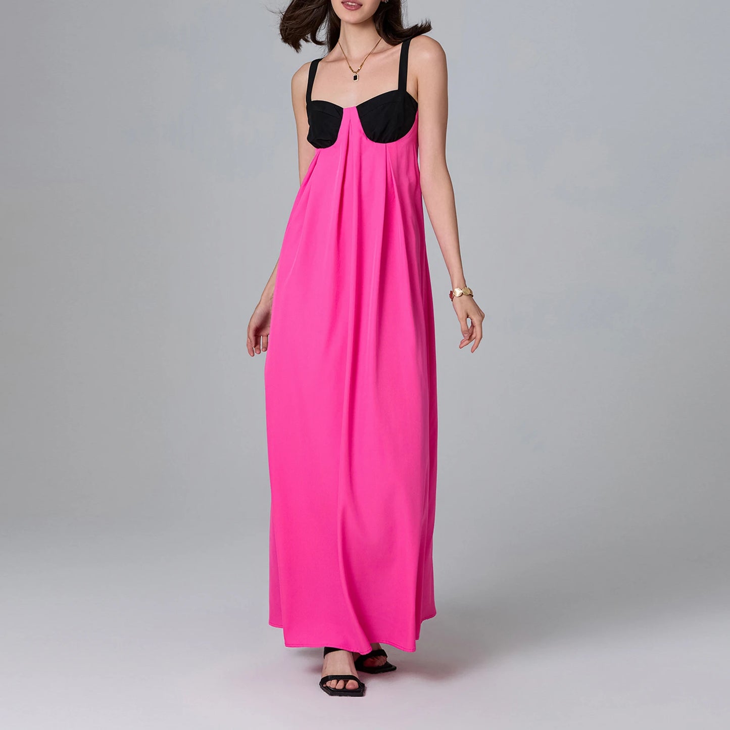 Puloru Night Clubbing Party Dresses Women Patchwork Backless Sleeveless Loose Fit Slips Long Dress Gown Evening Vestidos