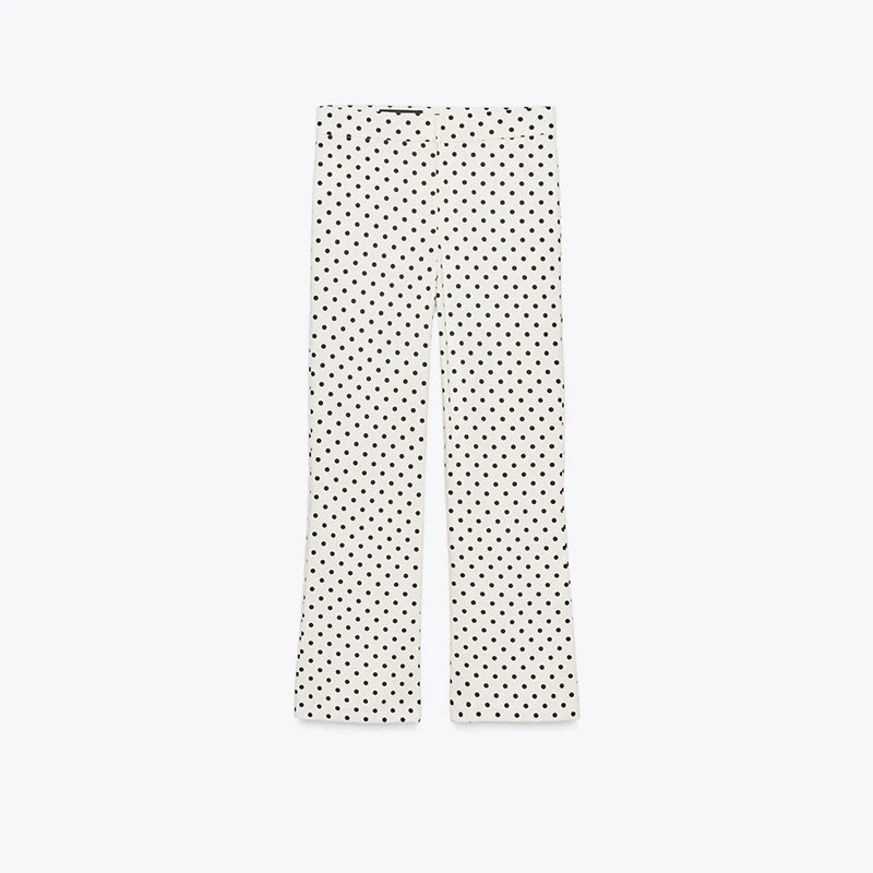 Polka Dot Print Shorts Coats Suits Women Loose High Neck Long Sleeves Zipper Drawstring Sets Female 2025 Autumn New Chic Set