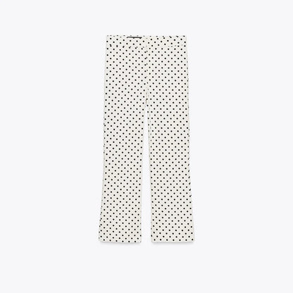 Polka Dot Print Shorts Coats Suits Women Loose High Neck Long Sleeves Zipper Drawstring Sets Female 2025 Autumn New Chic Set