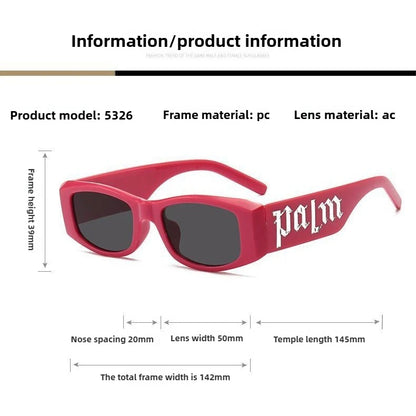 Sunglasses Female Ins Street Shooting Sun Protection Internet Celebrity Glasses Funky Concave Shape Small Frame Sunglasses