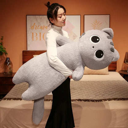 Big Lovely Soft Long Cat Pillow Stuffed Plush Toys Nap Pillow Home Comfort Cushion Kids Birthday Gift Cute Plushies Friend Gift