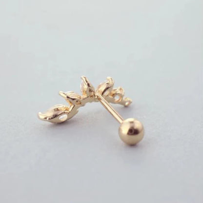 Aide 925 Sterling Silver 1pc Geometry Multi Piercing Stud Earrings For Women K Gold Simple Elegant Tassel Jewelry Gift Pendiente