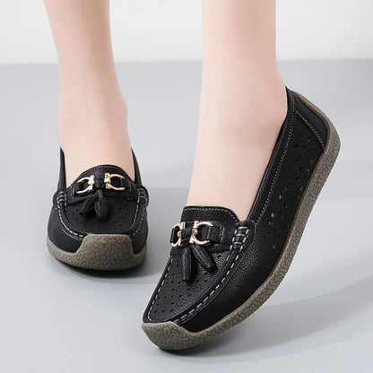 2025 New Loafers Women Summer Fashion Round Toe Nurse Shoes Soft Sole Non-slip Flat Shoes Breathable Casual Sports Women's Shoes