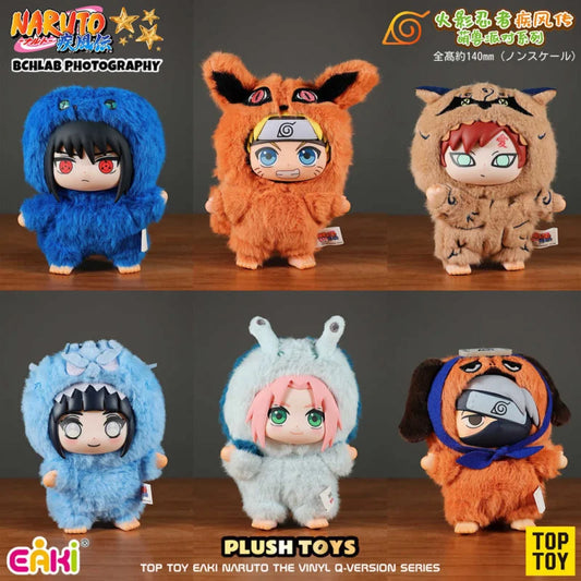 In Stock TOP TOY Naruto EAKI Cute Beast Party Sasuke Vinyl Cute Plush Blind Box Figure Pendant Gift
