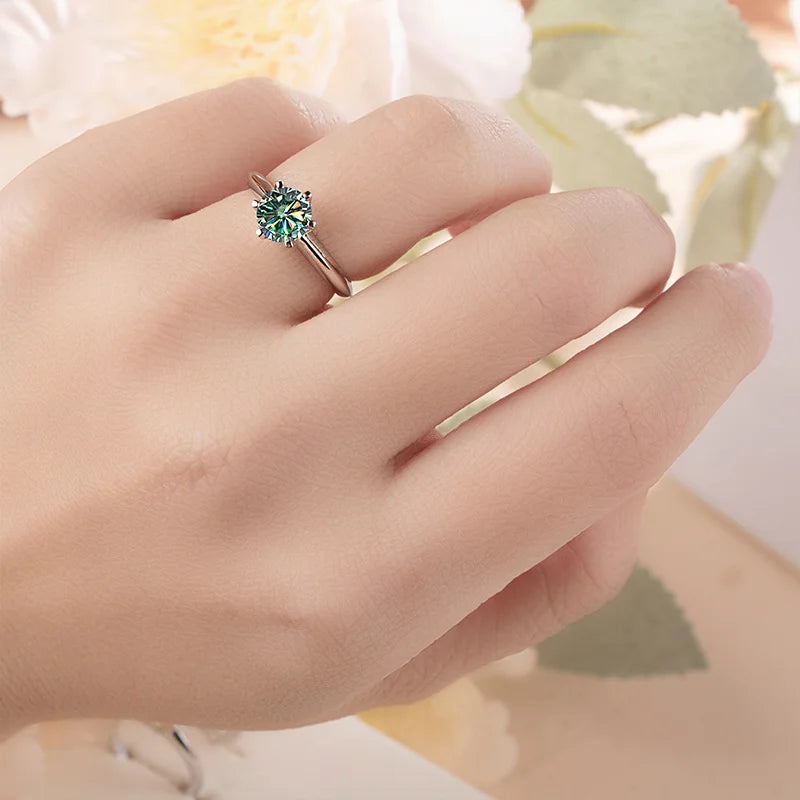 GRA認定モアサナイトリング VVS1ラボダイヤモンド ソリティアリング レディース 婚約 約束 結婚指輪 ジュエリー