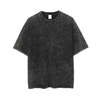 2025 Washed Vintage T-Shirts Street Hip Hop Retro Punk T Shirt women Harajuku Casual Cotton Short Sleeve Acid Wash TShirts top
