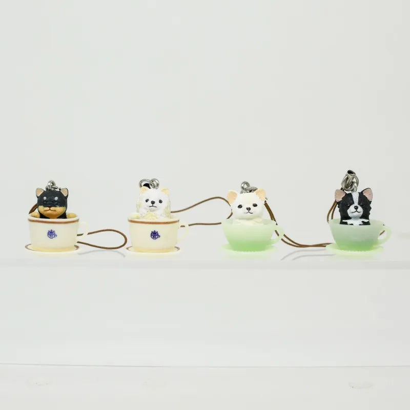 8PCS/set Coffee Cup Dogs Teacup Puppy Blind Box Toy Desktop Ornament Anime Peripheral Gifts