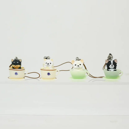 8PCS/set Coffee Cup Dogs Teacup Puppy Blind Box Toy Desktop Ornament Anime Peripheral Gifts
