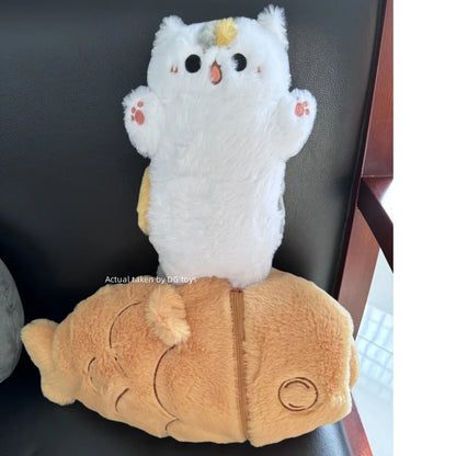 1pc 40/60/80cm Japan Taiyaki Cat Plush Toy Anime Figure Cat Hiding in Cushion Bag Ferry Bunny Carrot Animal Plushie Throw Pillow