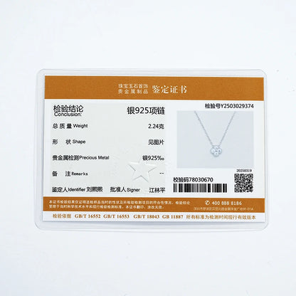 Lnkry 3mm 0.1ct モアサナイト ネックレス GRA 925 スターリングシルバー ラッキークローバー フラワー ペンダント ネックレス レディース 2025 ホットジュエリー