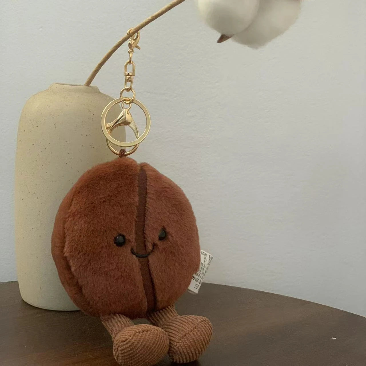 Jellycat コーヒー豆バッグペンダント 漫画ぬいぐるみ 笑顔のコーヒーフードぬいぐるみ かわいいキーチェーン ソフトドール 誕生日プレゼント 女の子