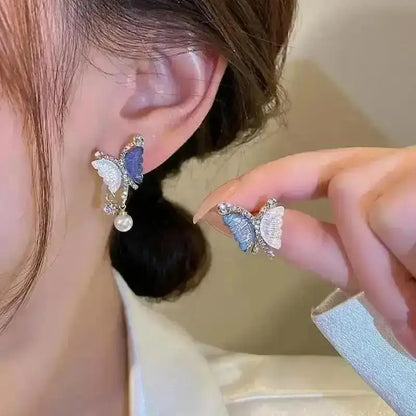 925 Silver Needle Korean Fashion Tassel Pearl Earrings For Women Jewelry 2025 Trending New Vintage Women's Pearl Drop Earrings