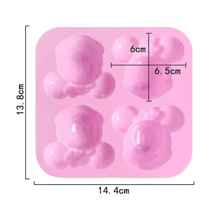 New Minnie Mickey Model Anime Figures Lilo Stitch Silicone Mold Cake Cookies Tool Stitch Dolls 3D Diy Toys Christmas Gifts