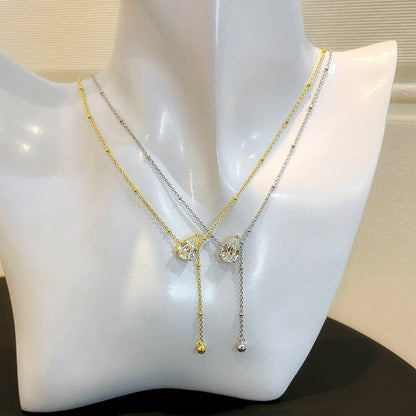 1.5/3Carat Waterdrop Moissanite Pendant Necklace For Woman Gra Certified Pear Cut Solitaire Diamond Drop Neckchain S925 Silver