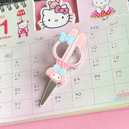 Sanrio Kawaii Hello Kitty Small Scissors Hairpin Cartoon Cinnamoroll My Melody Kuromi Pochacco Bangs Clip Sweet Girls Hair Clips