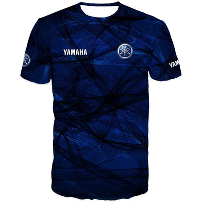 2025 Men's And Women's New Yamaha Motorcycle Racing Suit Short Sleeved T-Shirt O-Neck Breathable Quick Drying Sports Jersey