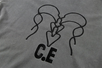 Batik Embroidery Black CAV EMPT Hoodies High Quality CE Retro Pullover Couple Cavempt Hoodie Sweatshirts for Men Women Hooded