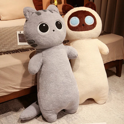 Big Lovely Soft Long Cat Pillow Stuffed Plush Toys Nap Pillow Home Comfort Cushion Kids Birthday Gift Cute Plushies Friend Gift