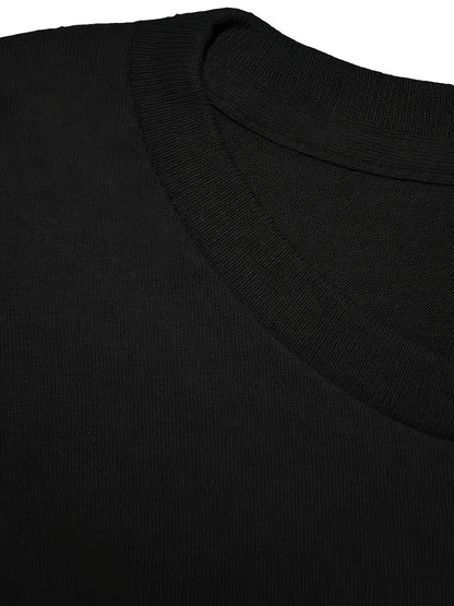Black rose pattern gold sequin T-shirt, cotton casual round neck short sleeve T-shirt, daily wear, machine washable