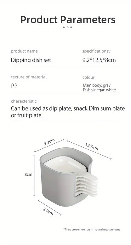 7pcs/set Sauce Dish Food Sauce Dish Dipping Dish SetSnack Seasoning Dish Food Container Tomato Sauce Plates Kitchen Supplies