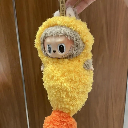 Labubu Doll Fried Shrimp Costume High-Quality Anime Peripheral Handmade Tempura Clothing Collectors' Toy Figure Accessory