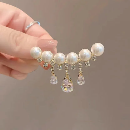 Cute Pearl Juice drinks Milk Tea Cups Brooch Lapel Pins for Women Girls Colorful Zircon Rhinestone Creative Design Coat Badges