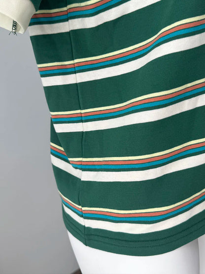 Hirsionsan Polo Neck T Shirt Women Soft Chic Tees 95% Cotton Jumper Clothes Loose Casual Pullover 2025 Summer New Crop Tops