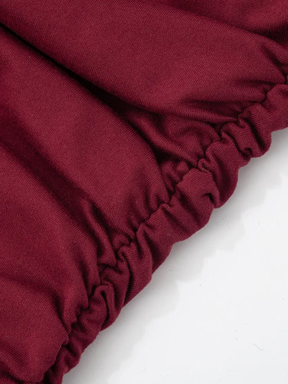 Mozision Off-shoulder Strapless Pleated Sexy Maxi Dress Women Fashion Backless Sleeveless High Waist Ruched Long Dress Elegant