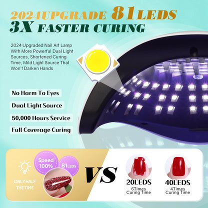 UV LEDネイルランプ 380W ネイル硬化ランプ 家庭用サロン向け 強力なLED乾燥ランプ あらゆるジェルポリッシュに対応 プロ仕様のネイル機器