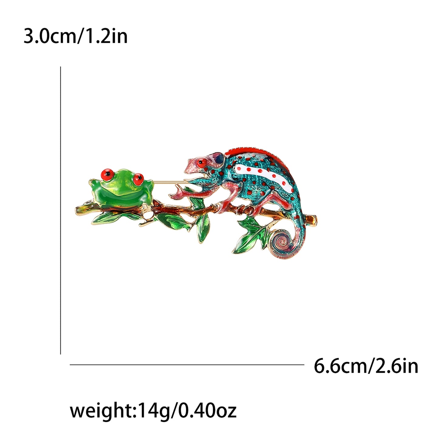 Rhinestone Chameleon Brooch for Women Unisex Enamel Lizard Pin Banquet Party Backpack Gifts Jewelry Accessories