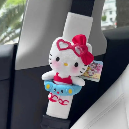 Sanrio Hello Kitty Plush Doll Keychain Pendant Cartoon Kt Cat Stuffed Plushies Key Ring Bag Accessories Girls Gift Kids Toys