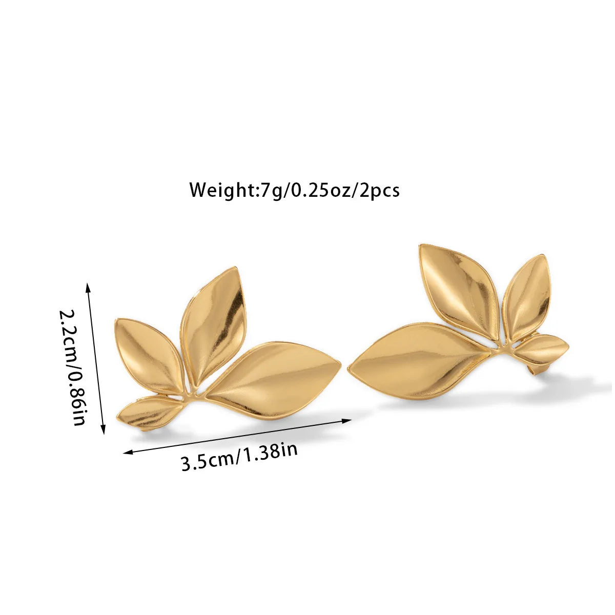 925 Silver Needle Korean Fashion Leaf Flower Earrings For Women Metal Earings Jewelry 2025 Trending Women's Gold Color Earrings