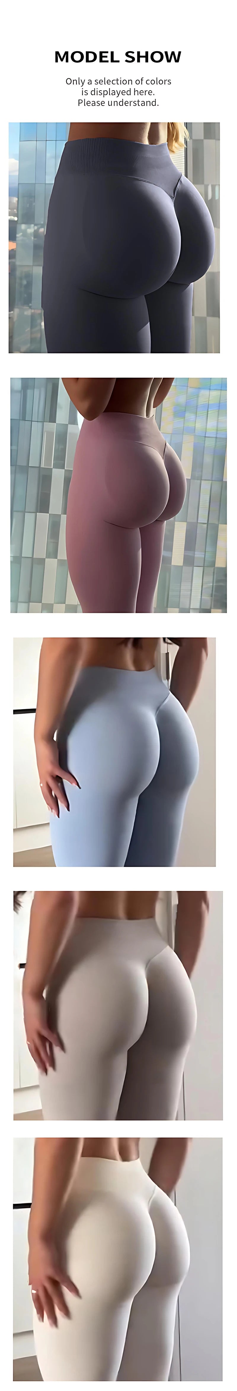TKITK Leggings Women Seamless Sports Yoga Pants Low Ribbed Band Gym clothes Fitness Workout wear Scrunch Bum Tights