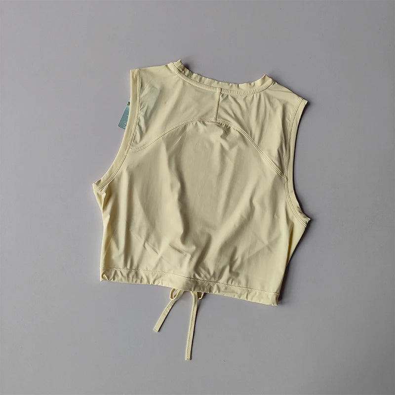 ヨガスーツ、レディース夏用薄手通気性ゆったりスポーツベストTシャツランニングトレーニングハイエンドな雰囲気の気質フィットネススーツ