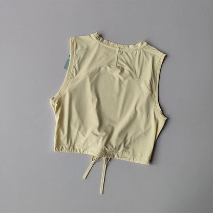 ヨガスーツ、レディース夏用薄手通気性ゆったりスポーツベストTシャツランニングトレーニングハイエンドな雰囲気の気質フィットネススーツ