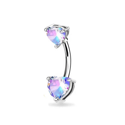 Alloy Zircon Navel Nail Ring Crystal Bar Barbell Drop Flower Dangle Body Piercing Belly Button Rings Men Women Body Jewelry Gift